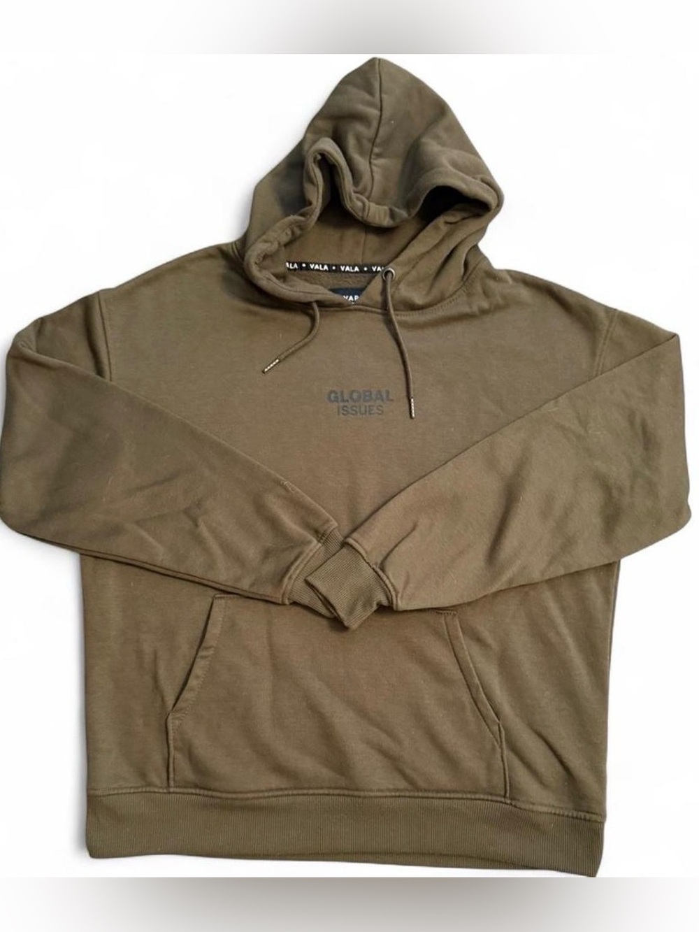 Global Issues Olive Green Hooded Sweatshirt M
